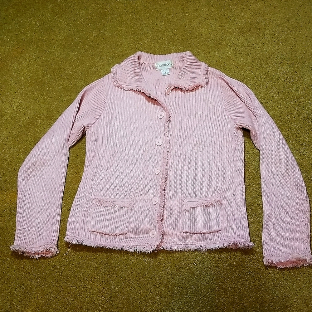 Chadwick's fringed cardigan.